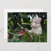 Beertje dat bij kampvuur zit. ポストカード (正面/裏面)