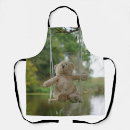Beertje op schommel aan boom エプロン