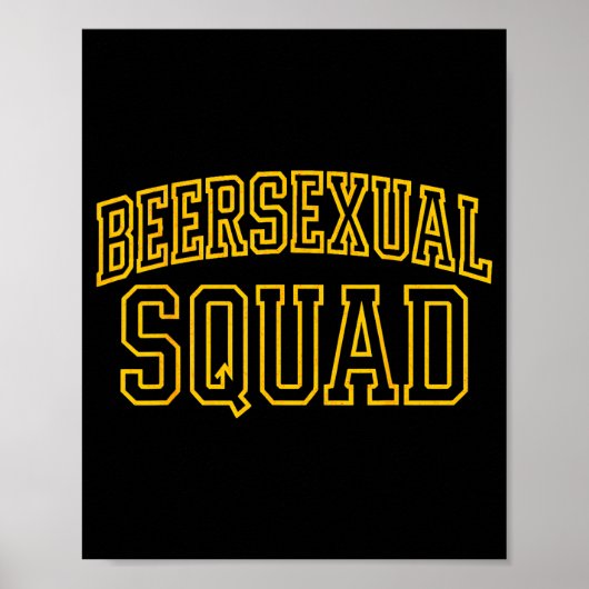 Beerual Squad Matching Group Bachelor Party Design ポスター (正面)
