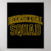Beerual Squad Matching Group Bachelor Party Design ポスター (正面)