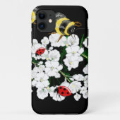 BEESとLadybugs自然アート Case-Mate iPhoneケース (裏面)