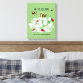 BEESとLadyBugs - Art by LeahG 救 The Bees キャンバスプリント (インサイチュ (寝室))