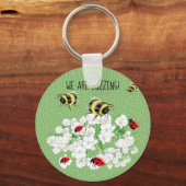 BEESとLadyBugs - Art by LeahG 救 The Bees キーホルダー (正面)