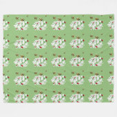 BEESとLadyBugs - Art by LeahG 救 The Bees フリースブランケット (正面(横))