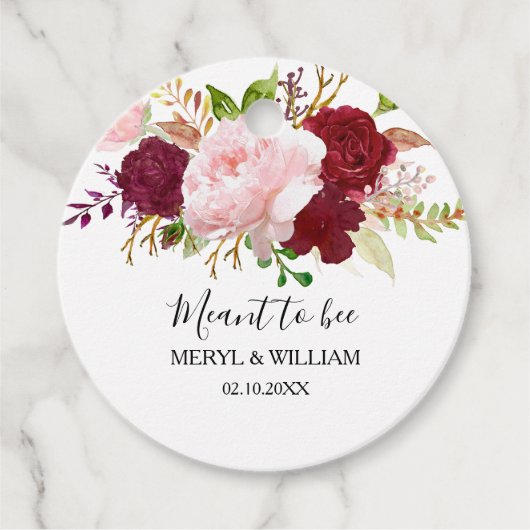 Bee'sに意図された赤い熱帯とロマンチック結婚 フェイバータグ (正面)