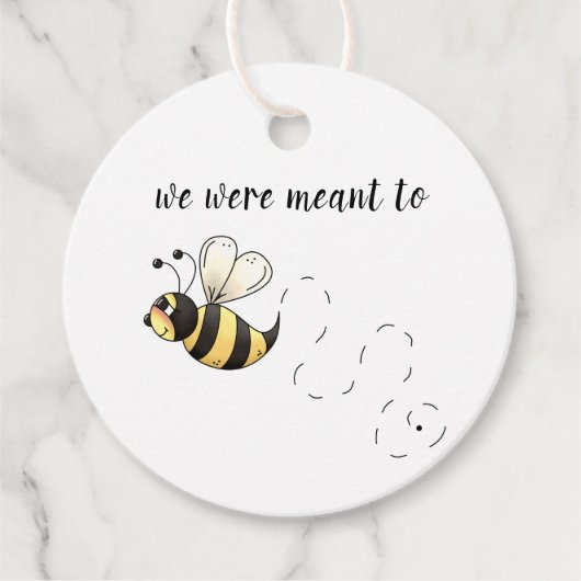 Bee'sのかわいい黄色いのまわりに結婚ー フェイバータグ (正面)