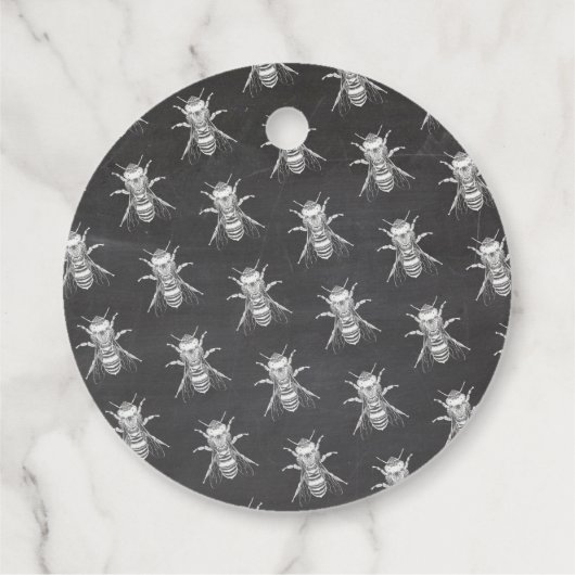 Bee'sのヴィンテージの黒板結婚 フェイバータグ (裏面)