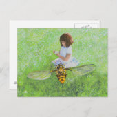 Bee's絵画 by Steve Berger PostagueのGirl ポストカード (正面/裏面)