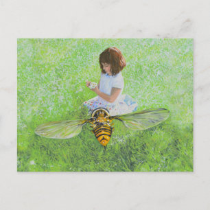 Bee's絵画 by Steve Berger PostagueのGirl ポストカード