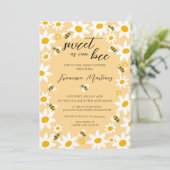 Bees and Daisies Baby Shower Invitation 招待状 (スタンド正面)