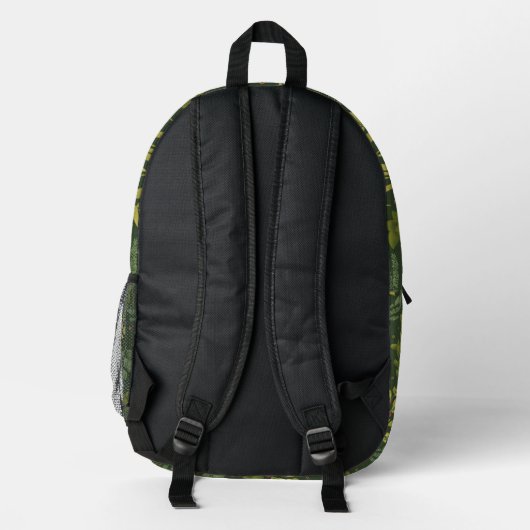 Bees and Foliage Backpack プリントバックパック (裏面)