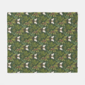 Bees and Foliage Fleece Blanket フリースブランケット (正面(横))