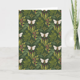 Bees and Foliage Greeting Card カード