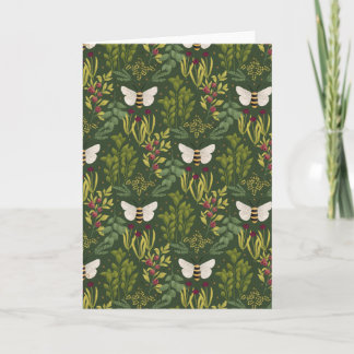 Bees and Foliage Greeting Card カード