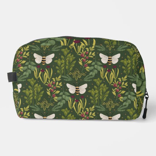 Bees and Foliage Toiletry Bag ドップキット (正面)