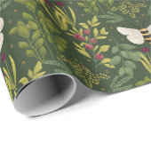 Bees and Foliage Wrapping Paper ラッピングペーパー (ロールコーナー)