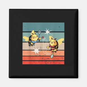 Bees Badmintonダイナミックな漫画のアートワークおもしろいPl マグネット