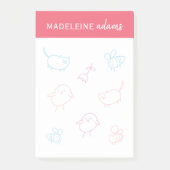 Bees & Chick & 子猫Post-it®ノート ポストイット (正面)