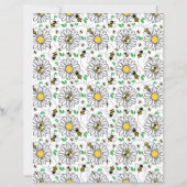 Bees & Daisies Scrapbook Paper (裏面)