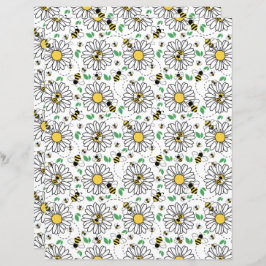 Bees & Daisies Scrapbook Paper