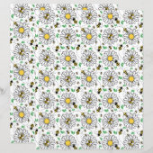 Bees & Daisies Scrapbook Paper (正面/裏面)