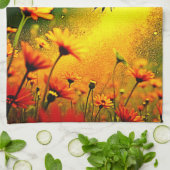 Bees' Golden Pollen Burst Joy Design キッチンタオル (折り畳み)