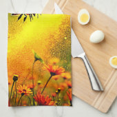 Bees' Golden Pollen Burst Joy Design キッチンタオル (四つ折り)
