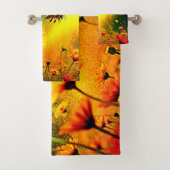 Bees' Golden Pollen Burst Joy Design バスタオルセット (インサイチュ)
