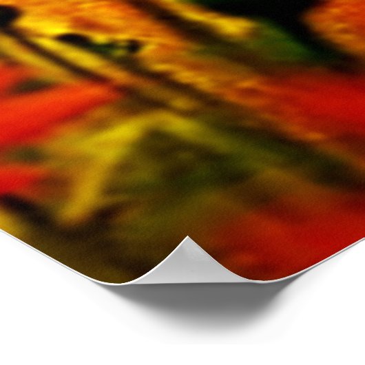 Bees' Golden Pollen Burst Joy Design ポスター (角)