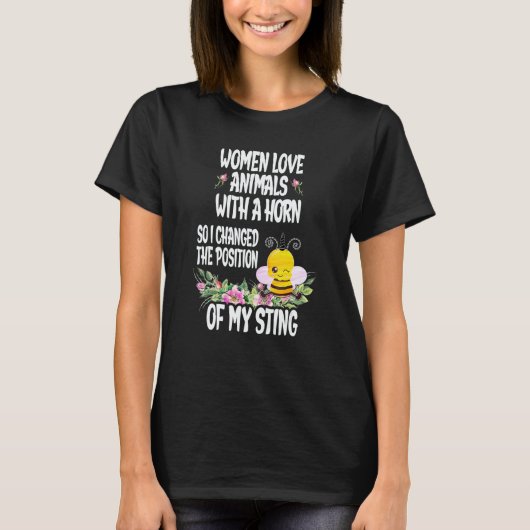 Bees Idea for Women Beekeeping Beekeeper Gag Cute Tシャツ (正面)