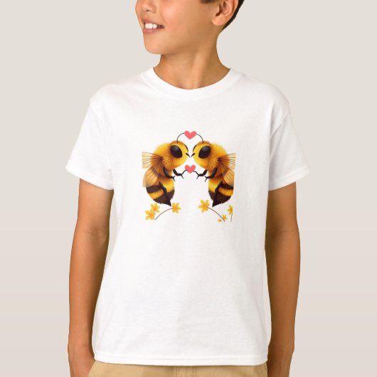 BEES IN LOVE-Kids基本Tシャツ Tシャツ (正面)