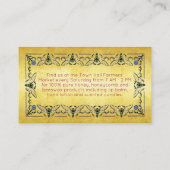 Bees in the Backyard金ゴールドリーフ 名刺 (裏面)