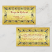 Bees in the Backyard金ゴールドリーフ 名刺 (正面/裏面)