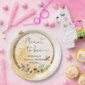 Bees Knees ハニービー フラワー ブライダル シャワー ペーパープレート (パーティー)