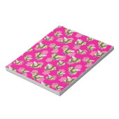 Bees on 救 Pink背景メモ帳 ノートパッド (回転)