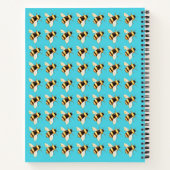 Bees on Blue Spiral Notebook ノートブック (裏面)