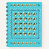 Bees on Blue Spiral Notebook ノートブック (正面)