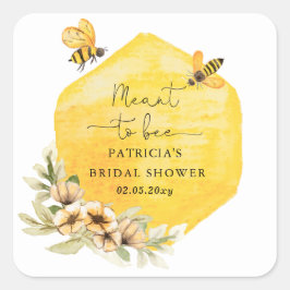 Bees to Be ハニービー フラワー ブライダル シャワー スクエアシール