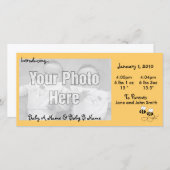 Bees Twins写真誕生のお知らせ 案内状 (正面/裏面)