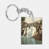 Beesleyの滝、Ingleton、ヨークシャ、イギリス キーホルダー (正面左)
