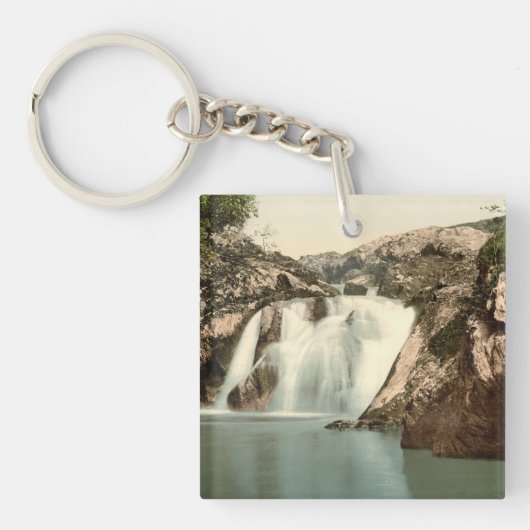 Beesleyの滝、Ingleton、ヨークシャ、イギリス キーホルダー (正面)