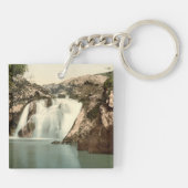 Beesleyの滝、Ingleton、ヨークシャ、イギリス キーホルダー (裏面)