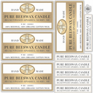 Beeswaxキャンドルマットホワイトまたは透明な金ゴールドビー シール