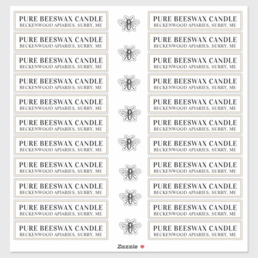 Beeswaxマットホワイトまたは光沢のある透明 シール (シート)