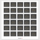 Beeswax Lip Balm Labels 2.125インチx 1.75インチブラック金ゴールド シール (シート)