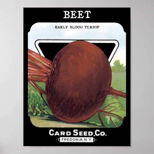 Beet Card Seed Co.パケットヴィンテージフレドニア, NY ポスター (正面)