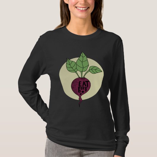 Beet Vegetable Vegan Plant Based Diet Healthy Food Tシャツ (正面)