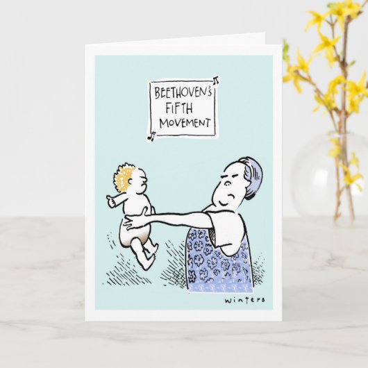 Beethoven_Babyの男の子 カード (黄色い花)