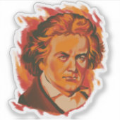 Beethoven Fire Palette Portrait シール (正面)
