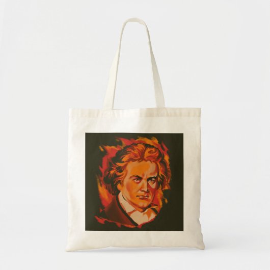 Beethoven Fire Palette Portrait Quote Tote Bag トートバッグ (正面)